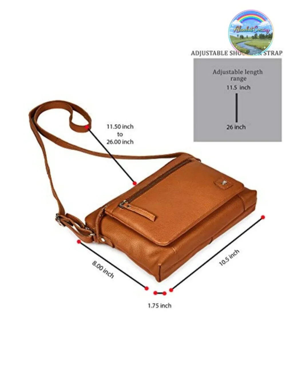 Genuine Leather Small Crossbody Bag Women Sling Shoulder Purse Adjustable Strap